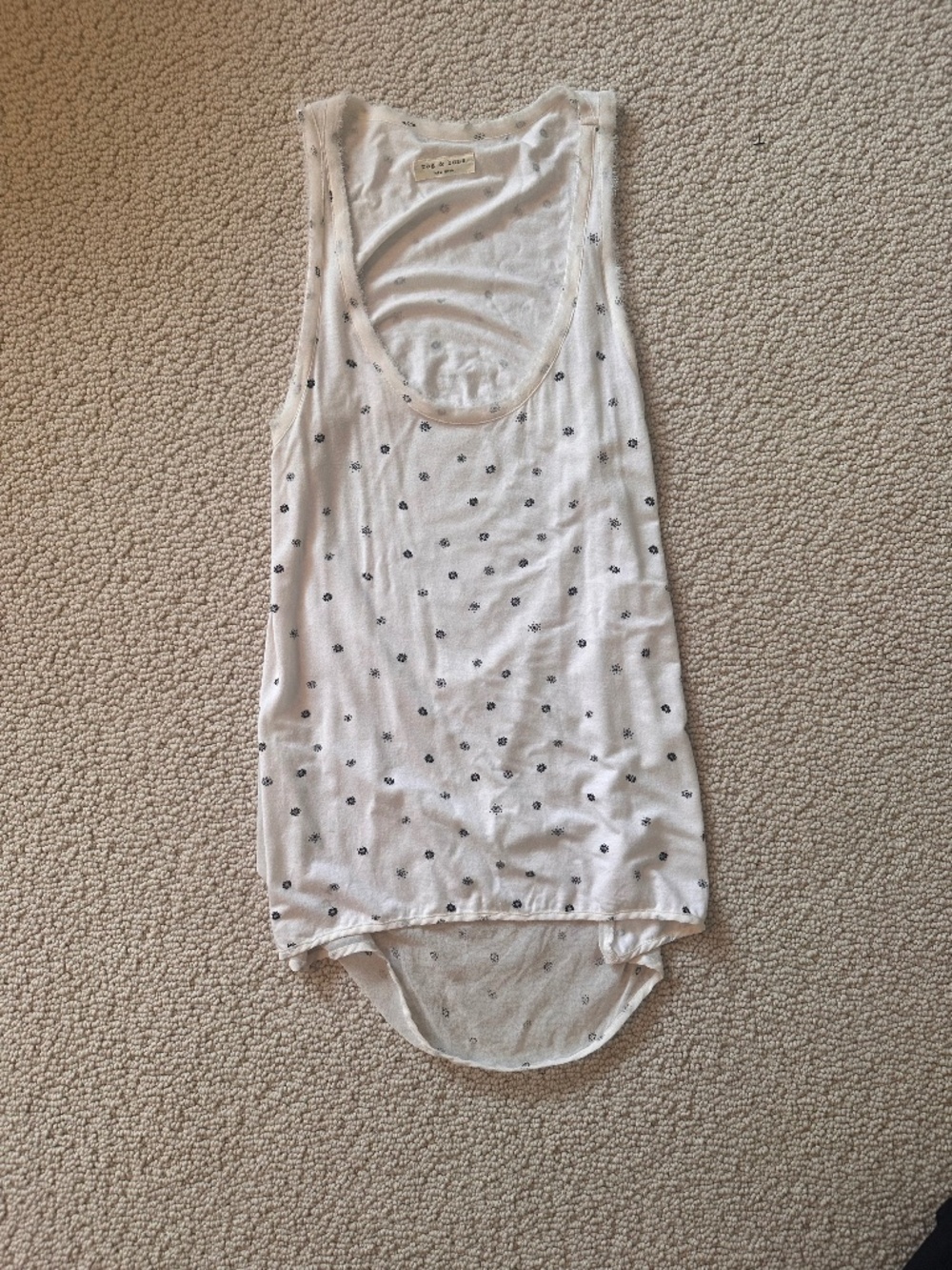 Rag & Bone White Floral Tank